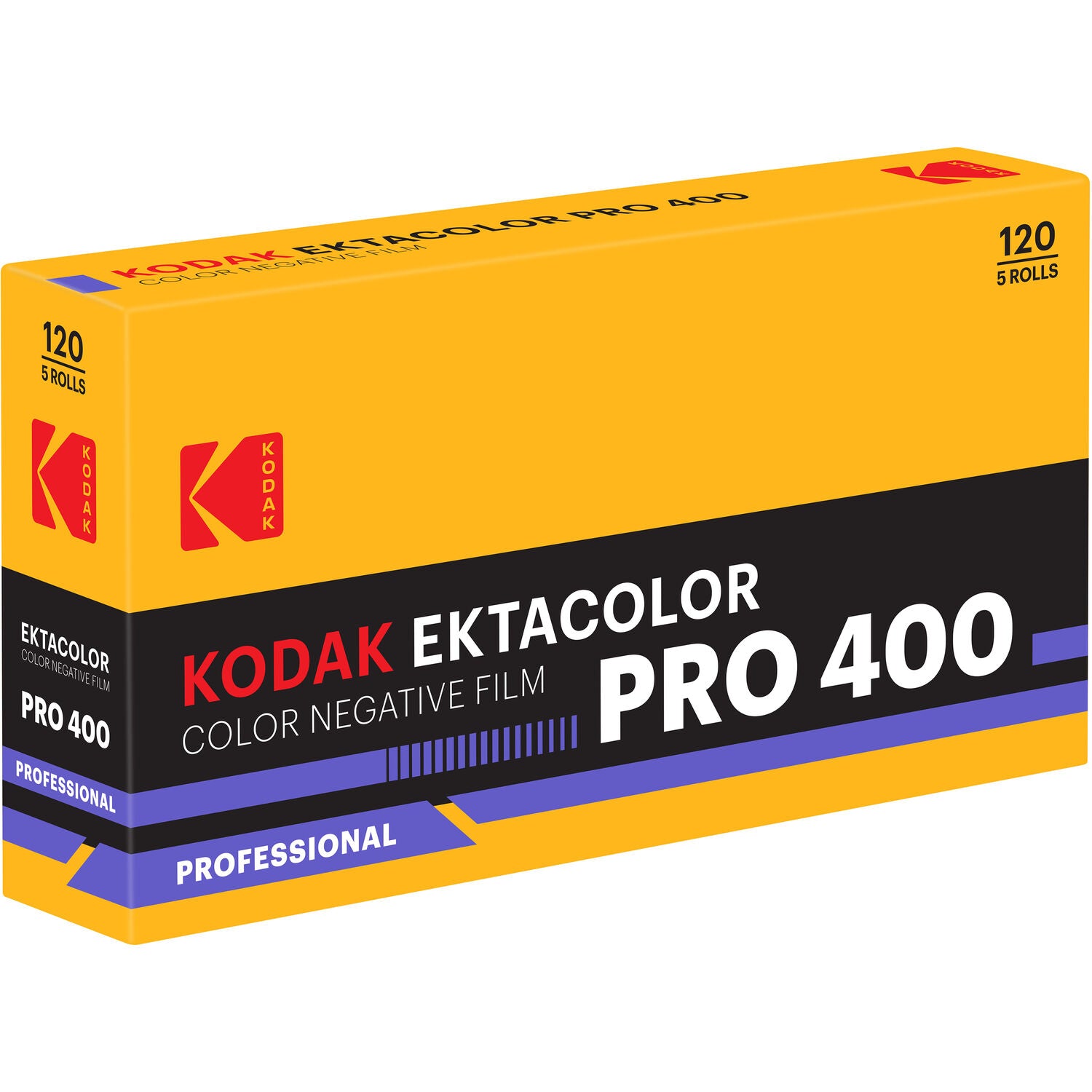 Kodak Professional Ektacolor Pro 400 Color Negative Film (120 Roll Film, 5 Rolls)