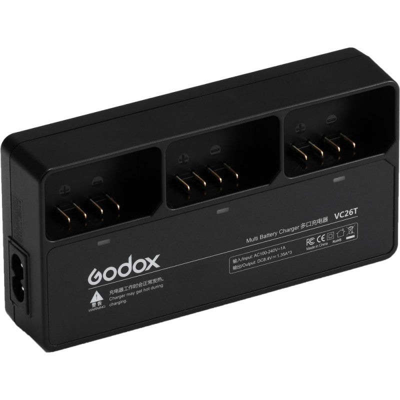 Godox VC26T Triple Multi-Battery Charger for V1